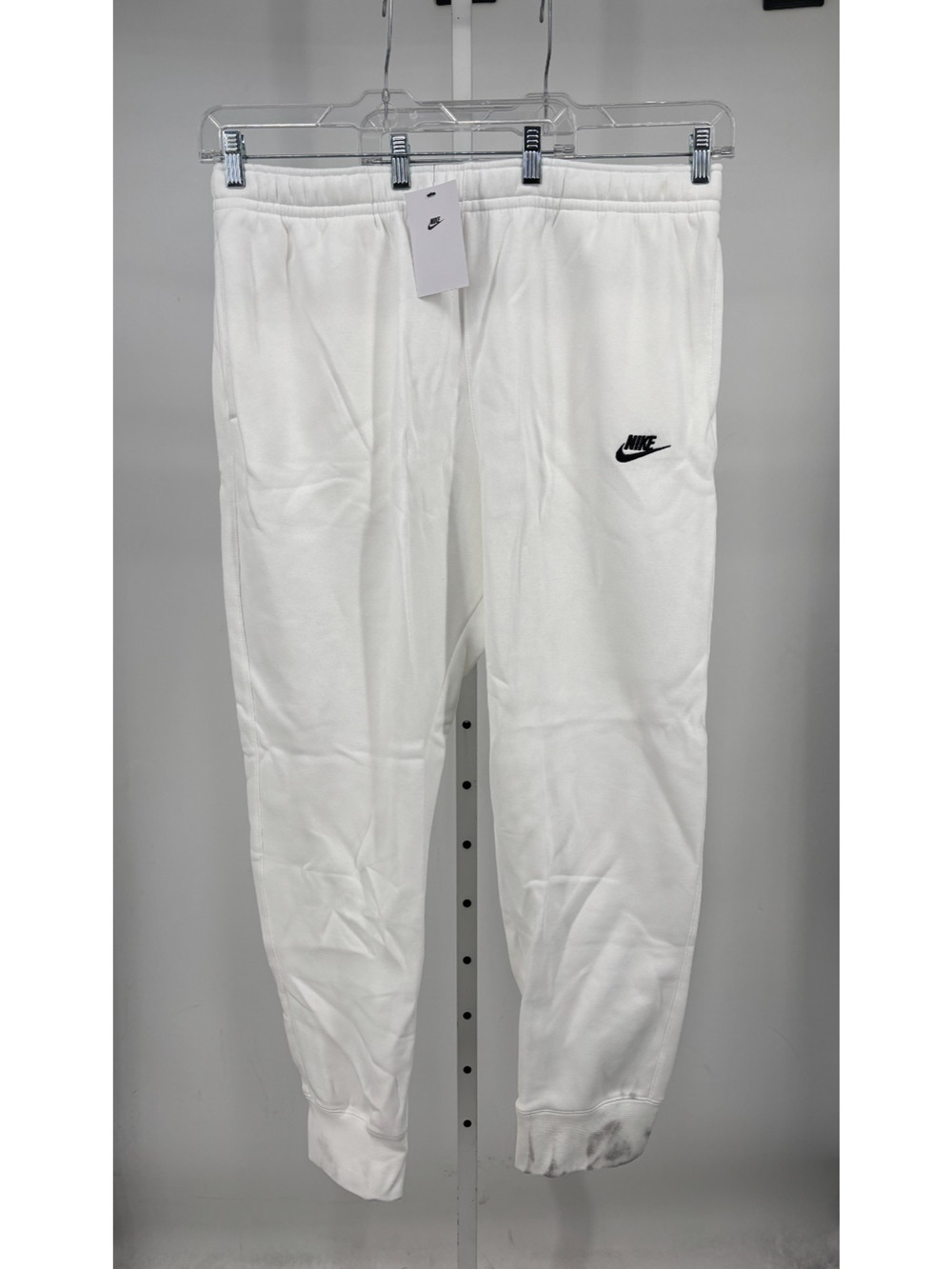Nike Sportswear Club Fleece Joggers Mens 2XL White Standard Fit Taper Leg BV2671